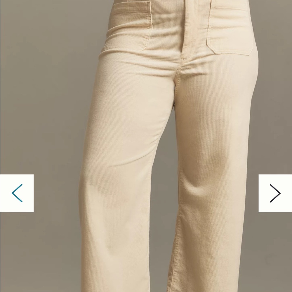 Anthropologie Maeve Colette Corduroy Crop Wide-Leg Pants - Picture 4 of 8